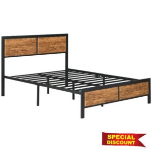 HOMCOM Industrial Double Bed Frame
