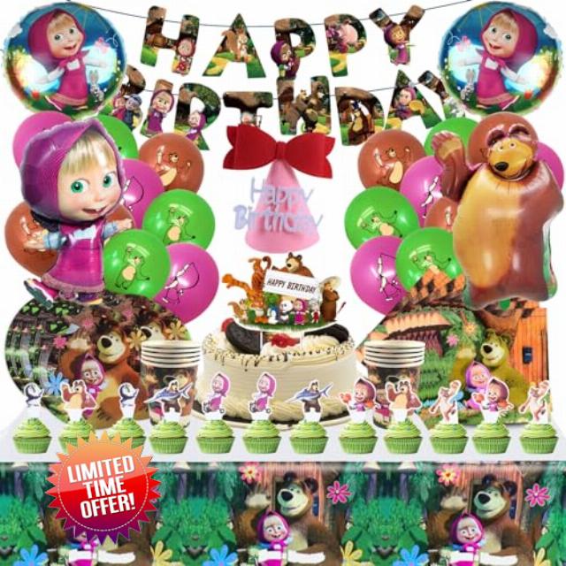Masha and the Bear Birthday Decoration