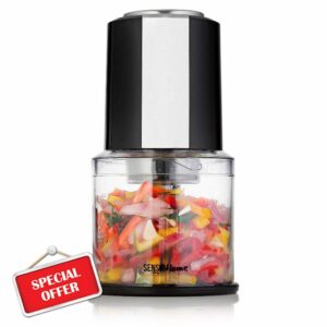 Sensio Home Mini Food Chopper/Small Food Processor – Electric Dicer