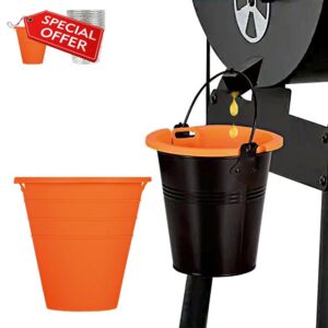 Easyki Silicone Grease Bucket Liners Compatible for Traeger/Pit Boss ect/Oklahoma Joe' /Green Mountain Grill Drip Tray Bucket Liner for pro Pellet Wood Smoker Grill Accessories(2pk