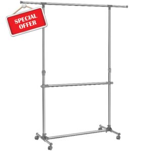 SONGMICS Double Clothes Rail