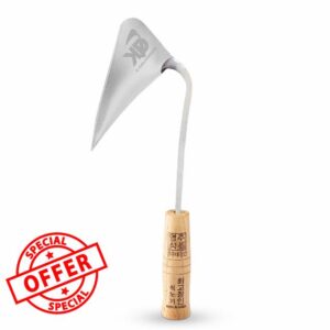 Fits All Hand Sizes: Youngju Homi & Korean Garden Hand Plow Hoe - Korean Master Blacksmith Seok No Ki Crafted - Ideal for Easy Gardening