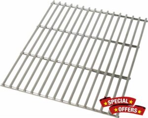 SunshineBBQs Stainless Steel Replacement BBQ Cooking Grill Grate for Gas or Charcoal in Various Sizes - Heavy Duty 6mm Thick Bar (37cm x 33.5cm)