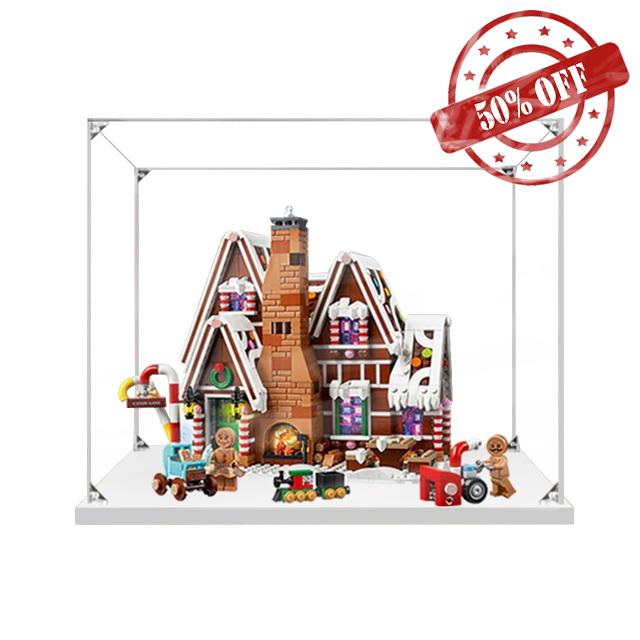 Acrylic Display Box for 10267 Gingerbread House Christmas Building Block Model