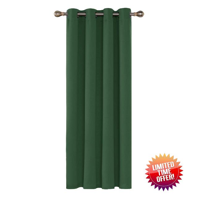 Deconovo Blackout Curtain Eyelet Curtain Noise Reduction Curtain for Children Curtain W55 x L70 Dark Forest 1 Panel