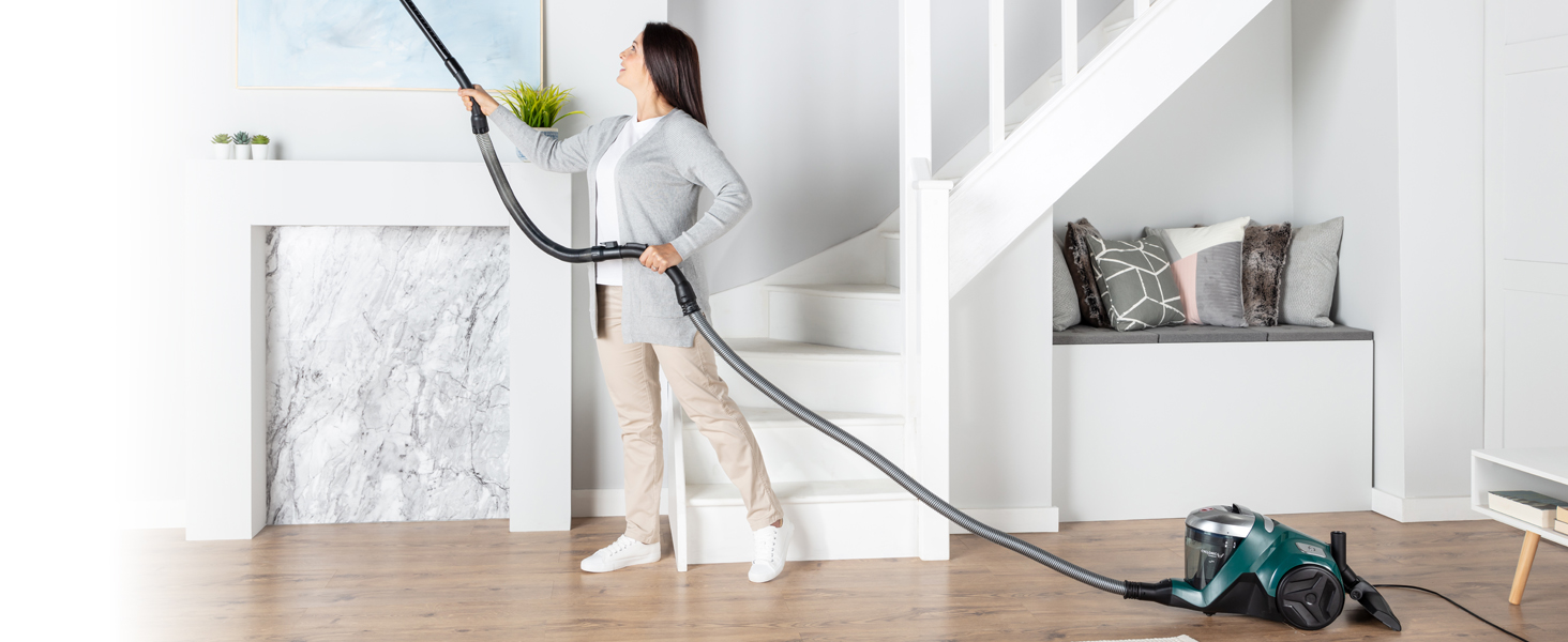 Hoover; H Power 300 Cylinder Home; HP310HM; Bagless Cylinder; Long Reach