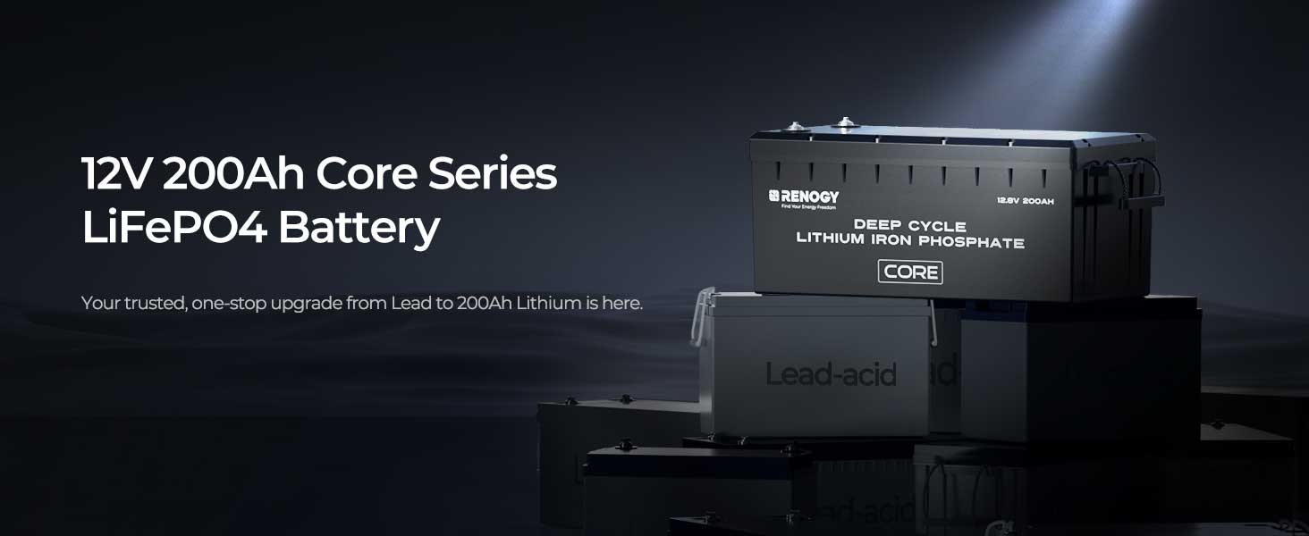 Core - 12V 200Ah Lithium Iron Phosphate Battery