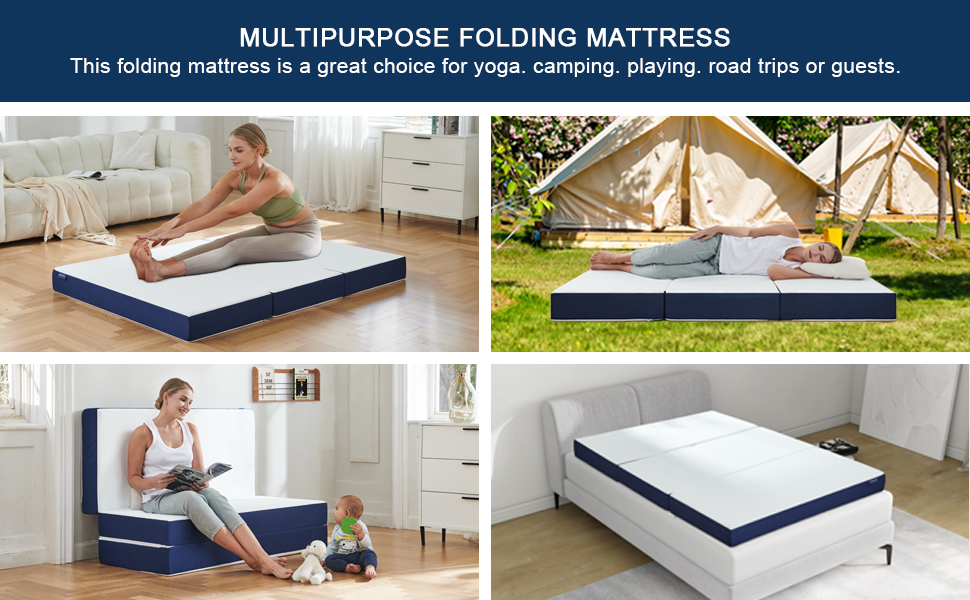 tri fold mattress foldable mattress bed travel mattress guest bed folding foldable mattress