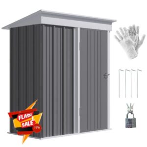 Outsunny 5x3ft Steel Small Garden Shed