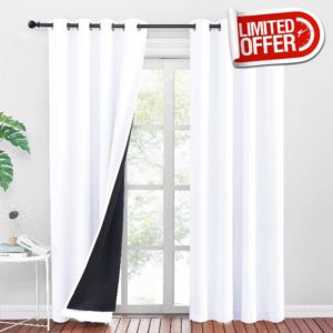 PONY DANCE White Blackout Curtains 84 Inch Drop