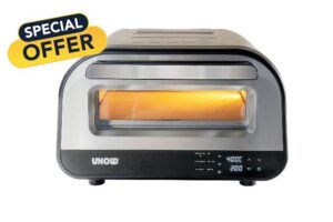 Unold Luigi Electric Pizza Oven 68816 - Heats Over 400°C - 240V - 32cm Pizza Stone - LCD Display – Touch Controls - 1700W