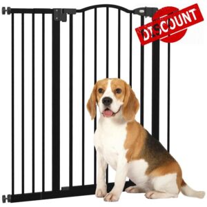PawHut Pressure Fit Dog Stair Gate No Drilling Safety Gate Auto Close for Doorways