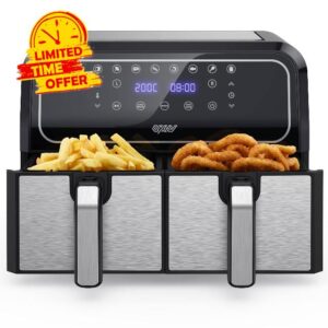 Innsky Dual Zone Hot Air Fryer Double Chamber 8L