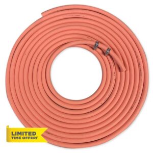 LPG Gas Hose 10m/10 Metres 8mm I/D Propane Butane Caravan Camping BBQ | High Pressure Gas Hose | Orange Gas Hose