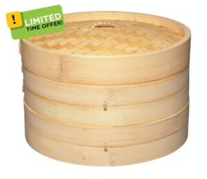 KitchenCraft World of Flavours 25cm Bamboo Steamer Basket
