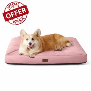 Bedsure Dog Bed Medium Washable -Waterproof Puppy Dog Bed Mattress for Small dogs with Oxford Fabric