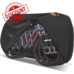 Zettum Bike Cover for 3 Bikes - Stationary Bike Covers for Outside Storage Waterproof Outdoor & Heavy Duty
