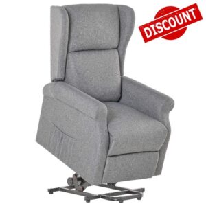 HOMCOM Electric Lift Chair Stand Assist Recliner Armchair Sofa Comfortable Padded Linen Fabric Functional w/Remote Control Versatile Use - Grey
