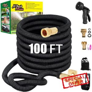 XPendHoze 100FT   Garden Hose with 10 Function Spray Gun