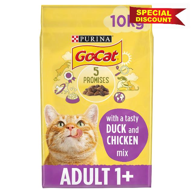Go-Cat Adult Dry Cat Food Chicken and Duck 10kg