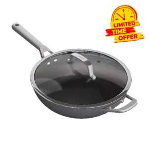 Ninja ZEROSTICK Premium Cookware 28cm Wok with Glass Lid