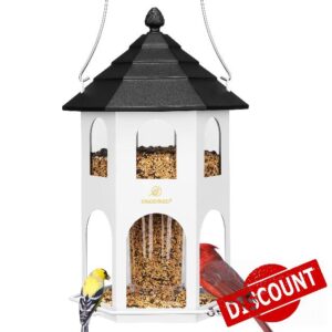 Kingsyard Metal Bird Feeder for Outdoor Hanging