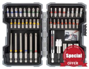 Bosch Professional 43 - Piece Screwdriver Bit and Nutsetter Set (Drill Accessories)