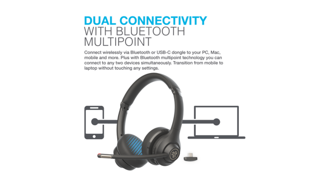 call centre on ear headphones wireless bluetooth headset with microphone work from home desk