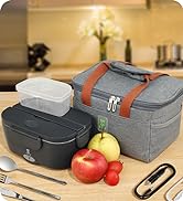 STN Electric Lunch Box Food Heater,Efficient Heated Lunch Box Set with Removable Pure 304 SS Cont...