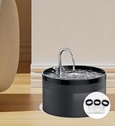 Cat Water Fountain Pump, GIOTOHUN Cat Fountain Pump, Ultra-Quiet (≤30dB), Built-in LED Light, IP6...