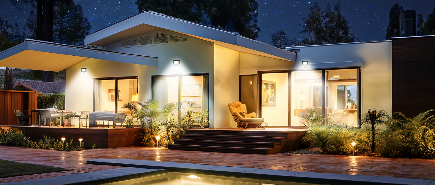 led security lights with motion sensor mains powered