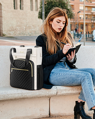LOVEVOOK Backpack Womens 15.6 inch Laptop Bag for Ladies 2 in 1 Waterproof Rucksack Tote Handbags...