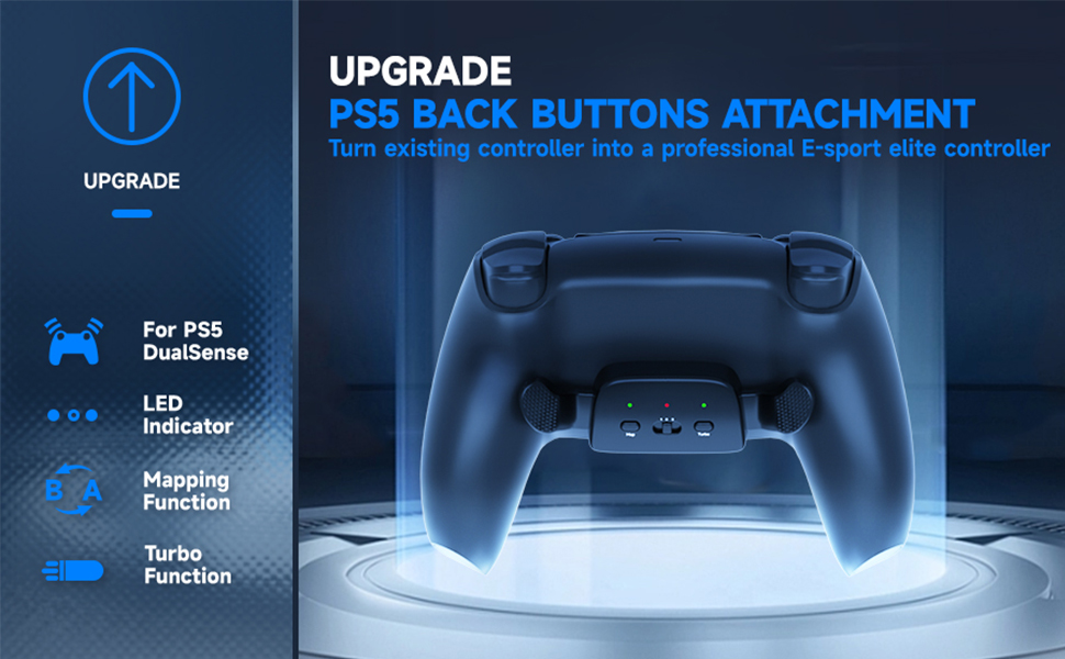 Programmable RISE 2.0 Remap Kit Back Paddles for PS5 Controller