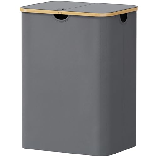 Clothes Hampers for Laundry with Bamboo Handles and 2 Removable Laundry Bags