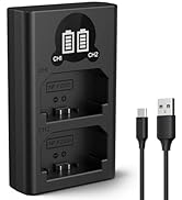 K&F Concept LP-E6NH Battery, 2 Pack Replacement Batteries with USB C 2.5H Fast Charging for Canon...