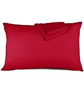 Hafaa Pillow Cases 2 Pack Brushed Microfiber Plain Pillow Cases with Envelop Closure – Wrinkle & ...