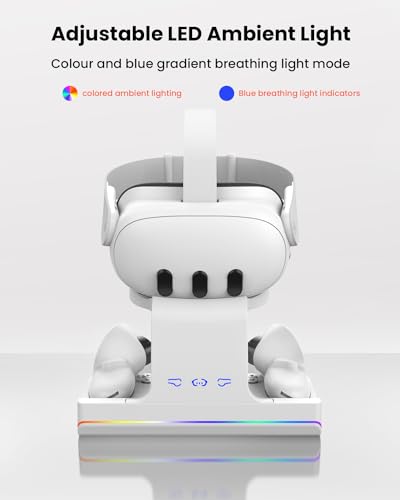 Magnetic VR Charging Station with LED Light