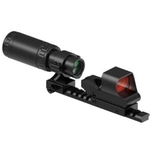 Multiple Reticle System Red Dot Sight & Magnifier Built-in Flip Mount Combo