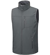 Libin Men's Softshell Gilet Golf Vest Windproof Fleece Lined Sleeveless Jacket Outerwear Vests fo...