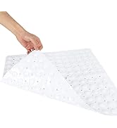 Hafaa Bath Mat Non Slip Anti Mould Rubber Shower Mat - Square Bathroom Mats 53x53cm with 164 Stro...