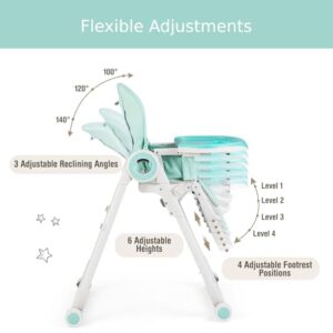 Foldable Infant Highchair with Adjustable Height