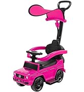 Maxmass Ride on Push Car, Convertible Baby Pushing Car with Parent Handle, Storage Box & Horn but...