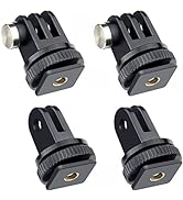 GEPULY 6PCS 1/4'' Mini Tripod Mount Adapter, 1/4-20 Thumbscrew for GoPro Hero 12/11/10/9/8/7/6/5/...