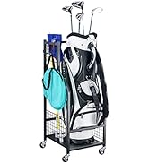 Mythinglogic Golf Storage Rack, Golf Organiser with Wheels, Golf Club Organisers Extra Large Desi...