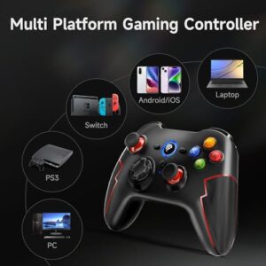 ESM-9013 Pro Gamepad Controller PC TV Box/Laptop/Android Plug and Play Gamepad Joystick with Hall Linear Trigger Turbo Vibration 14 Hours