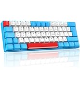 UK Layout 60% Percent Gaming Mechanical Keyboard, 62-Key Ultra-Compact Brown Switches Wired Offic...