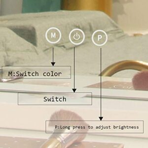 LED Makeup Mirror with 3 Color Modes