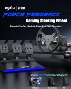 Driving Force Feedback Steering Wheel with Pedals and Shifter - 3.2NM