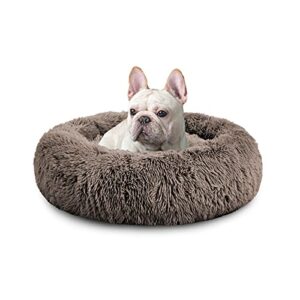 Round Fluffy Plush Dog Bed for Large Medium Small Dogs (L/XL/XXL/XXXL)