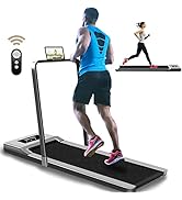 AJUMKER Electric Walking Machine 1-12KM/H Under Desk Treadmill for Home Office Workout with Remot...